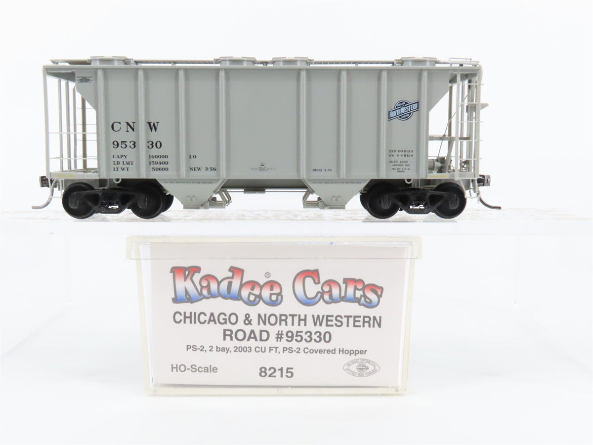 HO Scale Kadee 8215 CNW Chicago North Western 2-Bay Covered Hopper #95330