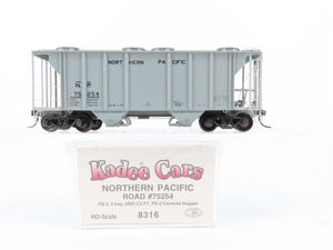 HO Scale Kadee 8316 NP Northern Pacific Railroad 2-Bay Covered Hopper #75254