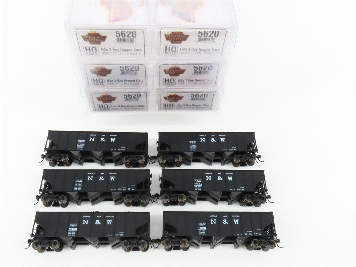 HO Broadway Limited BLI 5620 N&amp;W Railway H2a 3-Bay Hopper Car 6-Pack