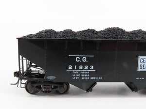 HO Scale Kadee 7018 CG Central of Georgia Railroad 2-Bay Open Hopper #21823