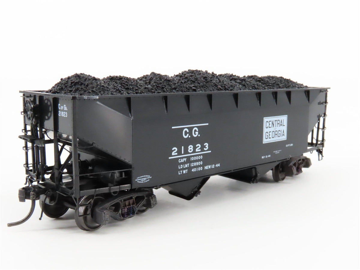 HO Scale Kadee 7018 CG Central of Georgia Railroad 2-Bay Open Hopper #21823