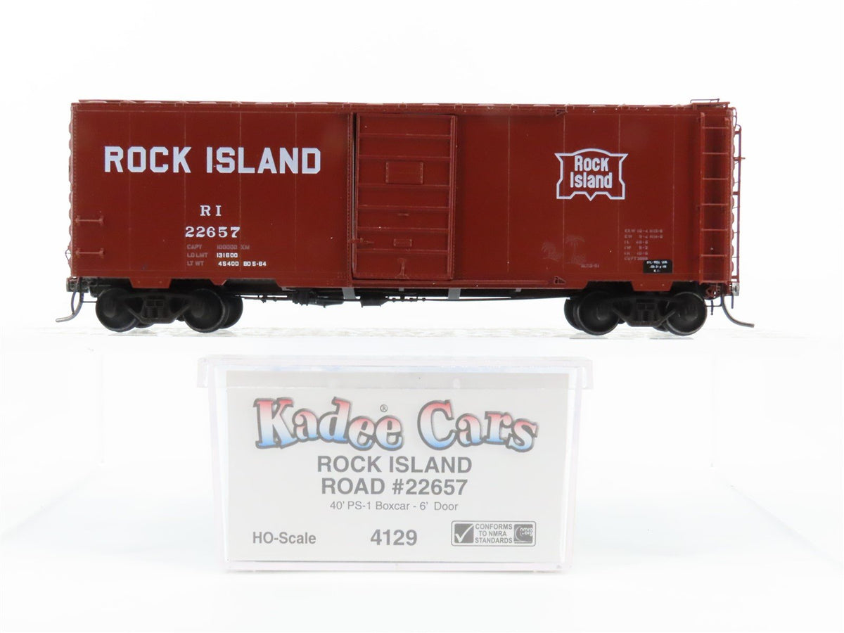 HO Scale Kadee 4129 RI Rock Island Railroad 40&#39; Single Door Box Car #22657