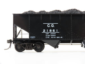 HO Scale Kadee 7041 Central of Georgia 2-Bay Hopper Car #21861 w/Load