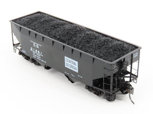 HO Scale Kadee 7041 Central of Georgia 2-Bay Hopper Car #21861 w/Load