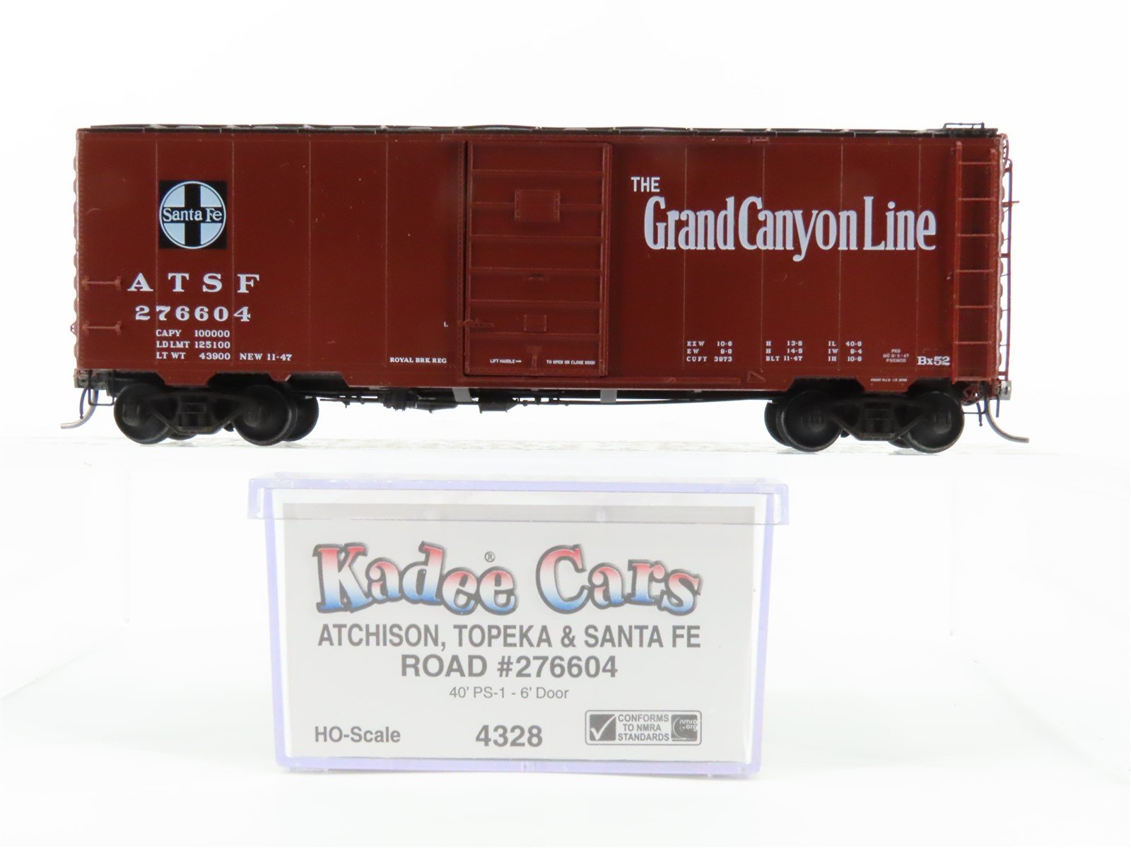 HO Scale Kadee 4328 ATSF Santa Fe Grand Canyon Line 40' Box Car #276604