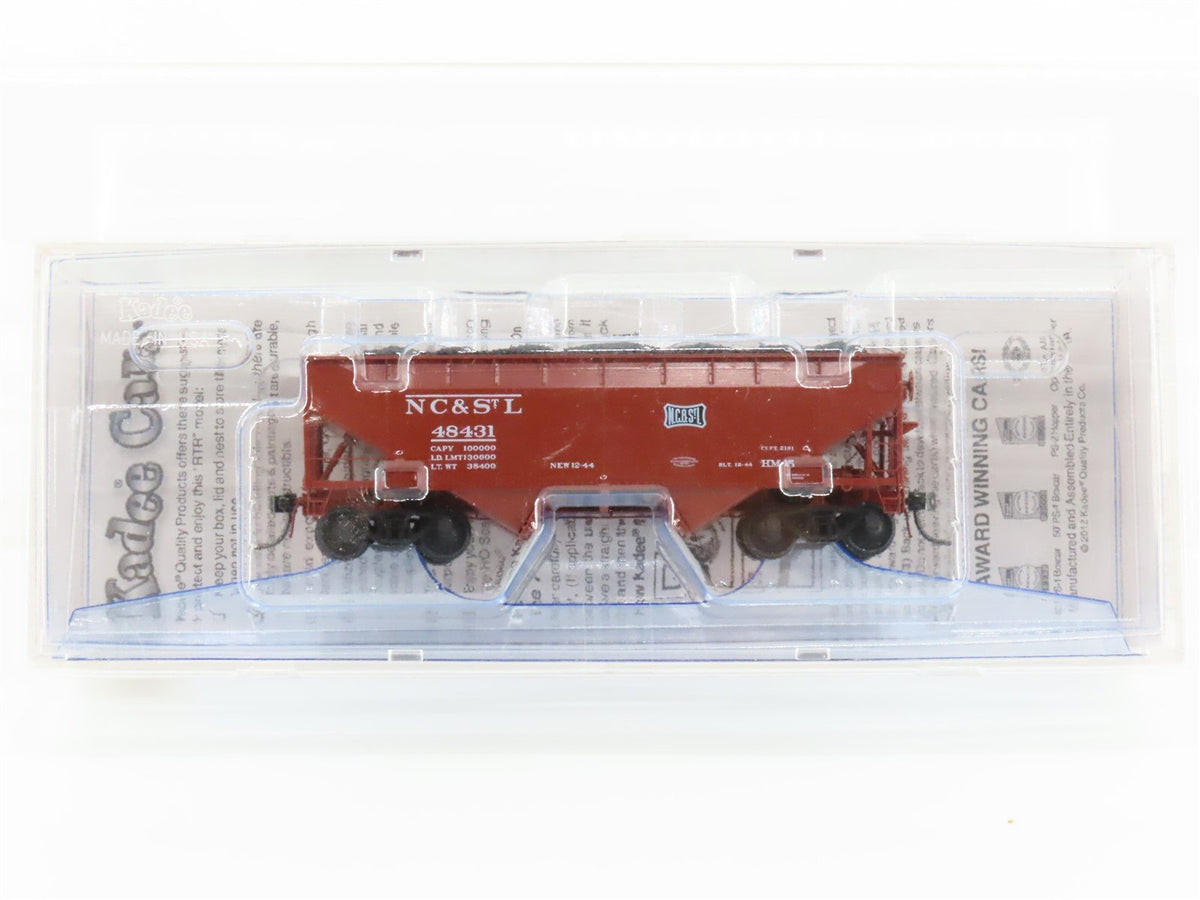 HO Scale Kadee 7055 NC&amp;StL Railway 2-Bay Hopper Car #48431 w/Load SEALED