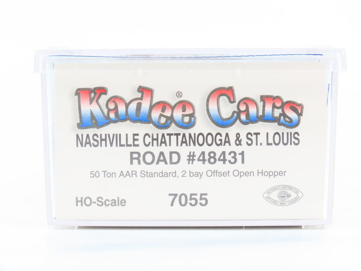 HO Scale Kadee 7055 NC&amp;StL Railway 2-Bay Hopper Car #48431 w/Load SEALED