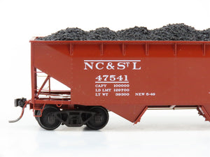 HO Scale Kadee 7522 NC&StL Railway 2-Bay 50-Ton Hopper Car #47541 w/Load