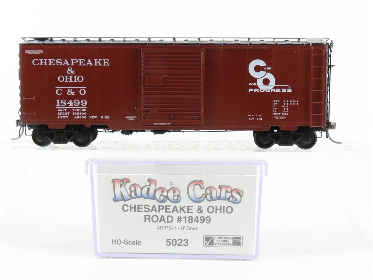 HO Scale Kadee 5023 C&amp;O Chesapeake &amp; Ohio 40&#39; Single Door Box Car #18499