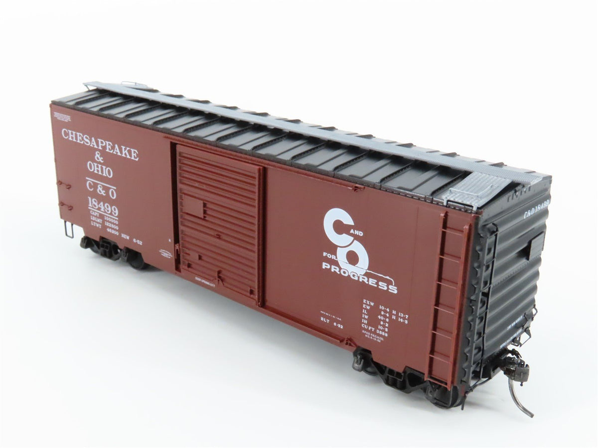 HO Scale Kadee 5023 C&amp;O Chesapeake &amp; Ohio 40&#39; Single Door Box Car #18499