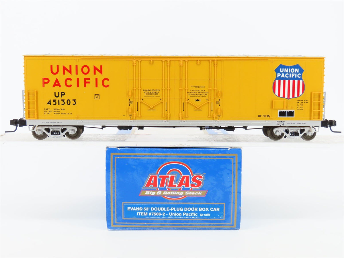 O Scale 2-Rail Atlas 75069-2 UP Union Pacific 53&#39; Evans Box Car #451303