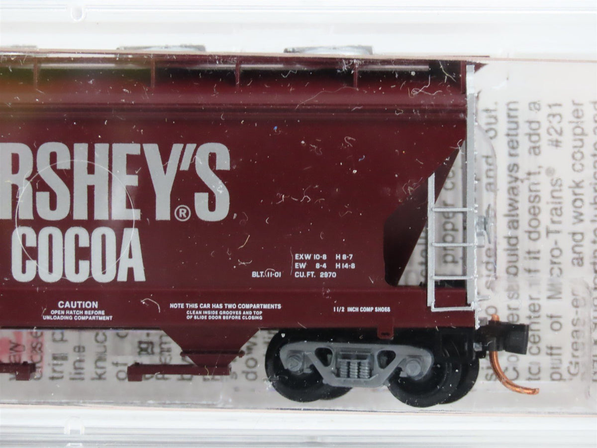 N Scale Micro-Trains MTL 92150 HFC Hershey&#39;s Cocoa 2-Bay Covered Hopper #6011