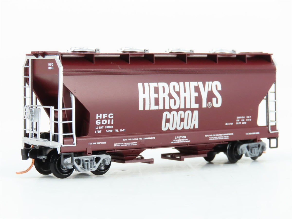 N Scale Micro-Trains MTL 92150 HFC Hershey&#39;s Cocoa 2-Bay Covered Hopper #6011