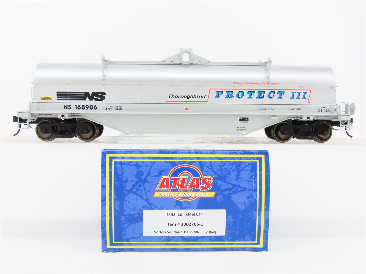 O Scale 2-Rail Atlas 3002705-1 NS Thoroughbred Protect III 42&#39; Coil Car #165906