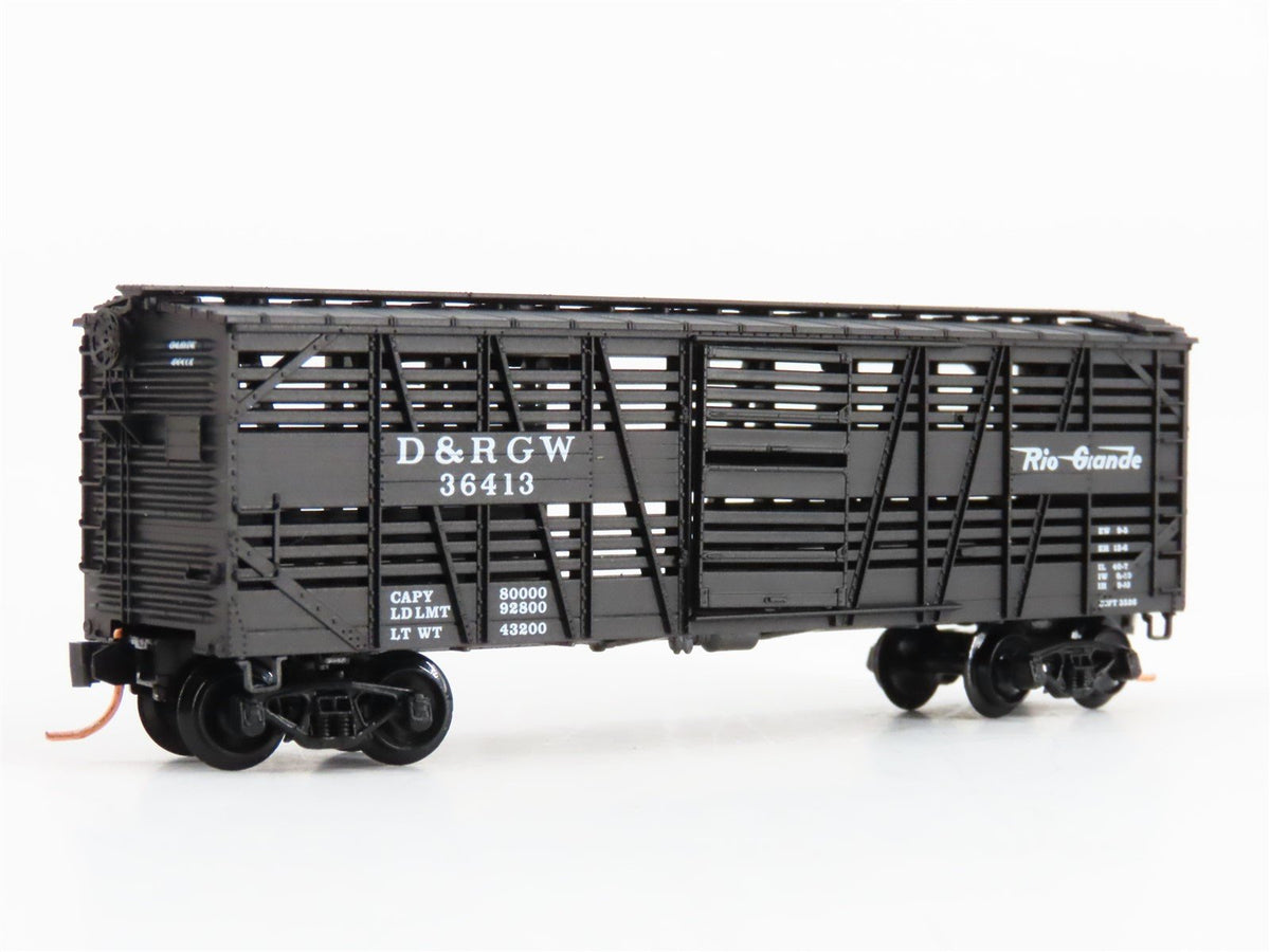 N Scale Micro-Trains MTL 35090 D&amp;RGW Rio Grande 40&#39; Despatch Stock Car #36413