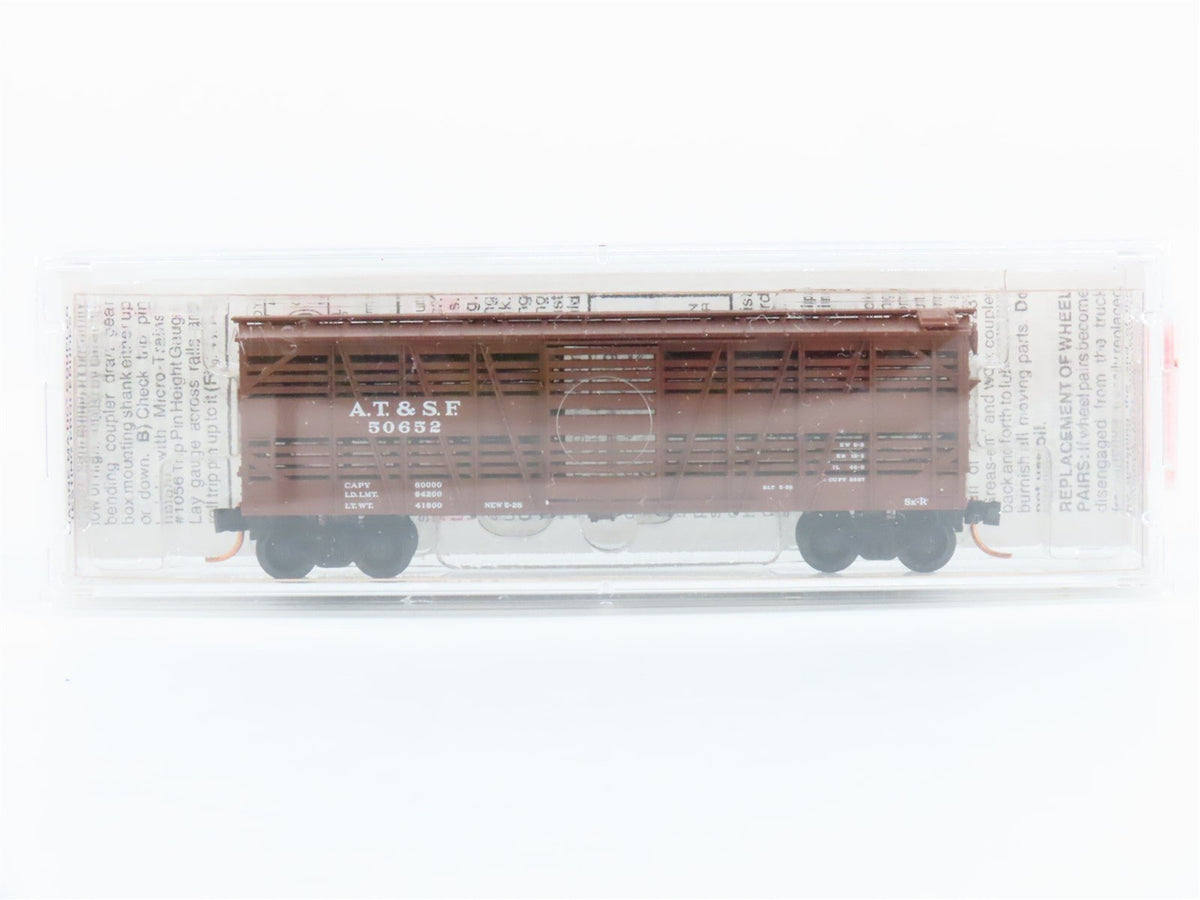 N Scale Micro-Trains MTL 35080 ATSF Santa Fe 40&#39; Despatch Stock Car #50652