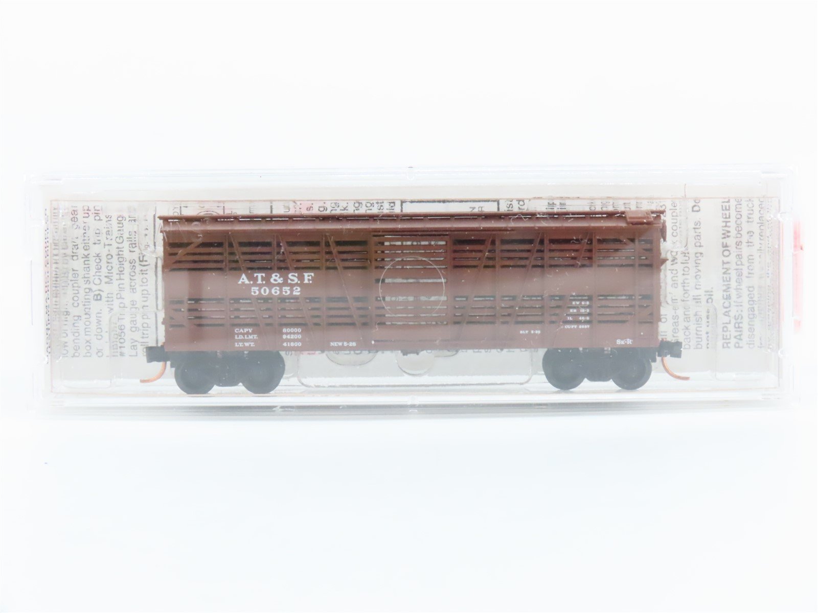 N Scale Micro-Trains MTL 35080 ATSF Santa Fe 40' Despatch Stock Car #50652