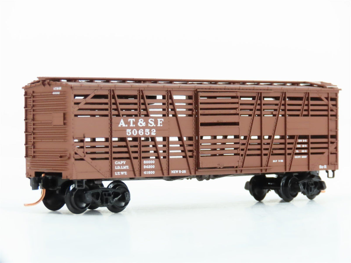 N Scale Micro-Trains MTL 35080 ATSF Santa Fe 40&#39; Despatch Stock Car #50652