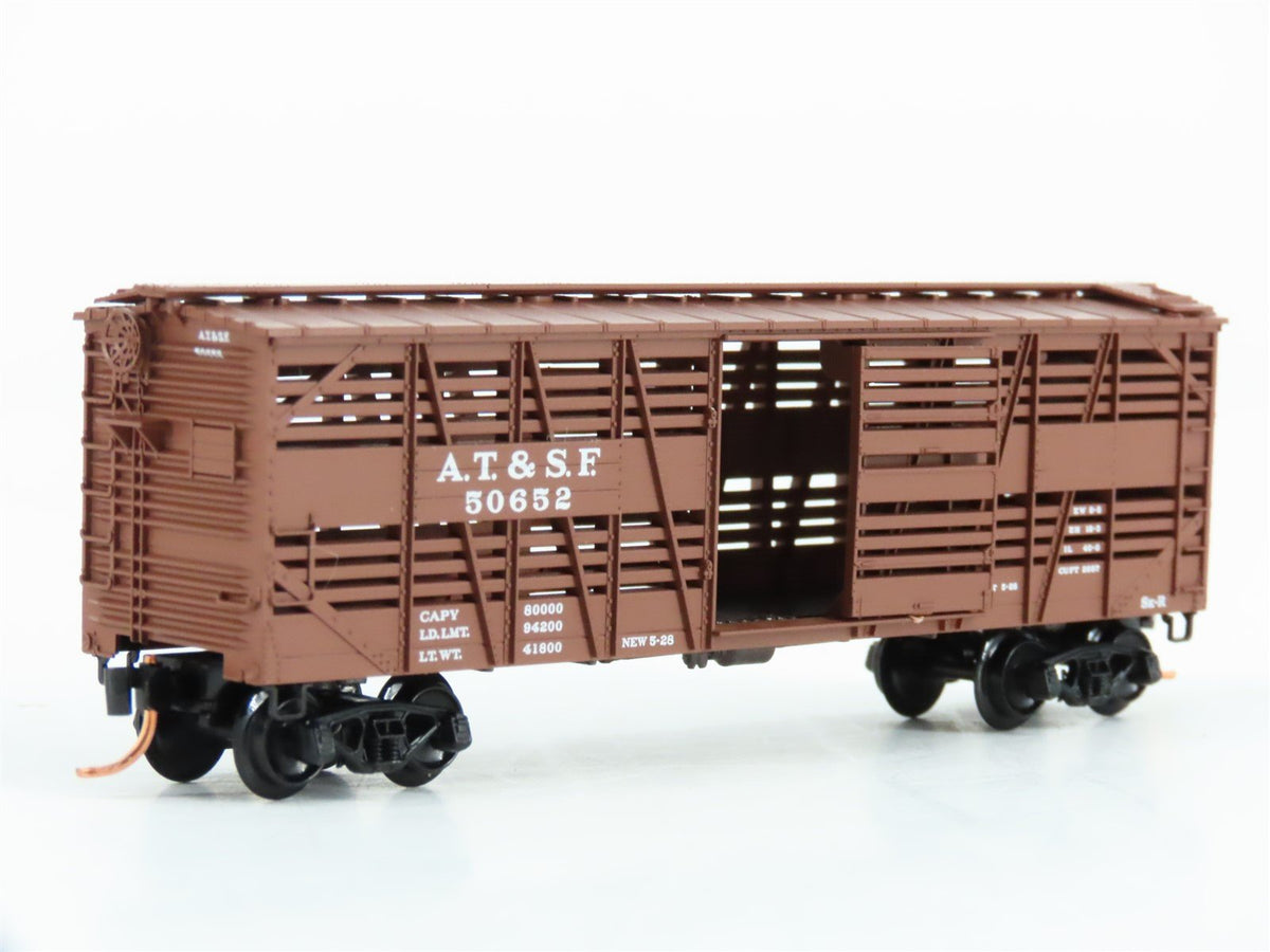 N Scale Micro-Trains MTL 35080 ATSF Santa Fe 40&#39; Despatch Stock Car #50652