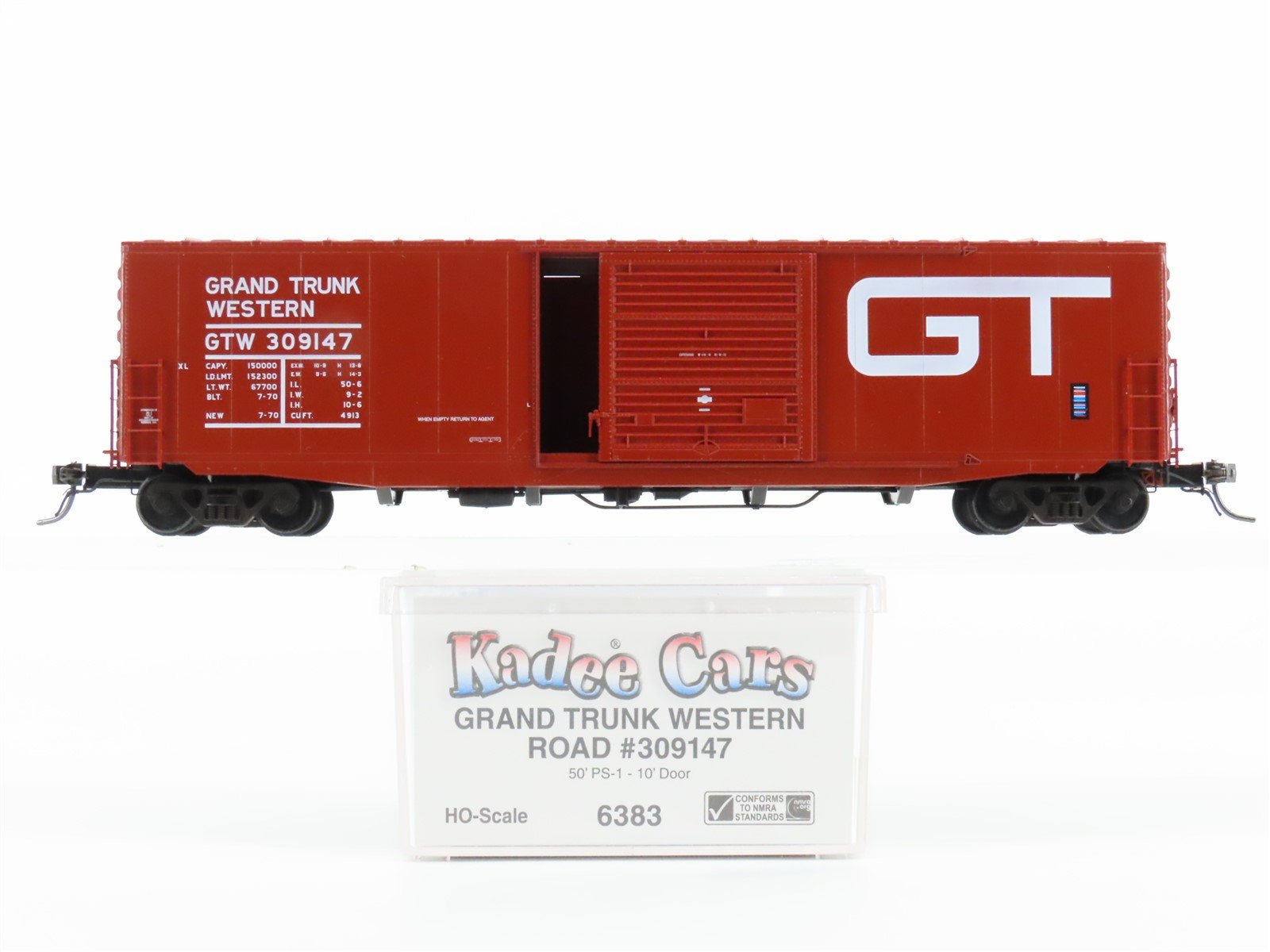 HO Scale Kadee 6383 GTW Grand Trunk Western 50' PS-1 Boxcar #309147