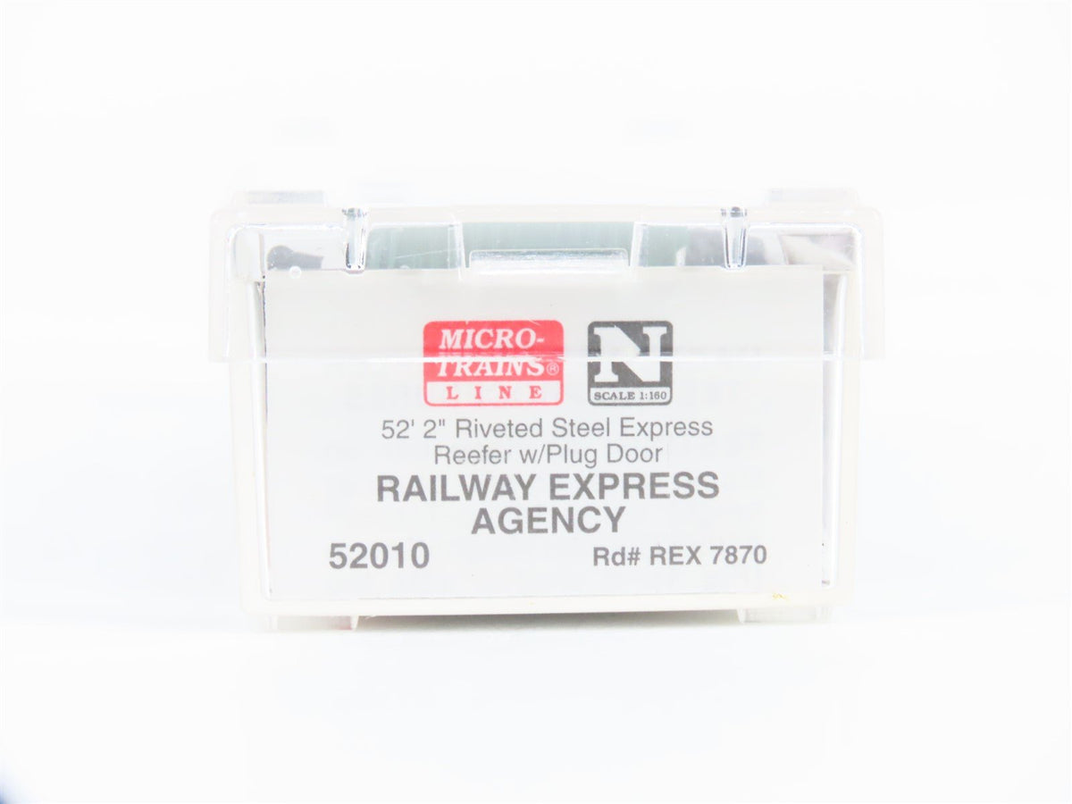 N Scale Micro-Trains MTL 52010 REX Railway Express Agency 52&#39; 2&quot; Reefer #7870