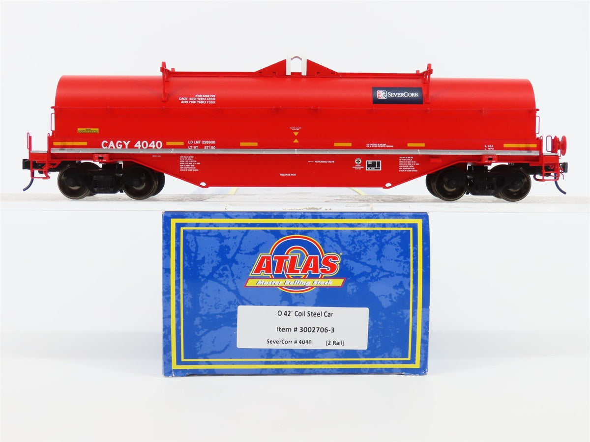 O Scale 2-Rail Atlas 3002706-3 CAGY SeverCorr 42&#39; Steel Coil Car #4040