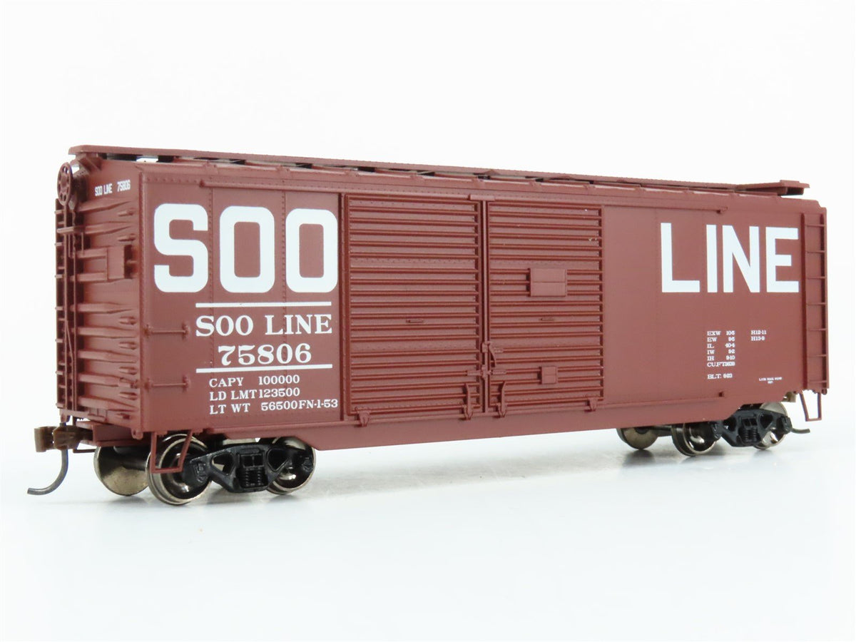 HO Scale Athearn ATH14740 SOO Line 40&#39; Double Door Express Boxcar #75806