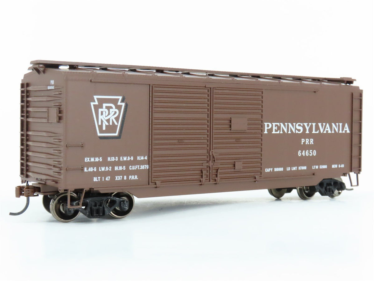 HO Scale Athearn ATH14737 PRR Pennsylvania 40&#39; Double Door Express Boxcar #64650