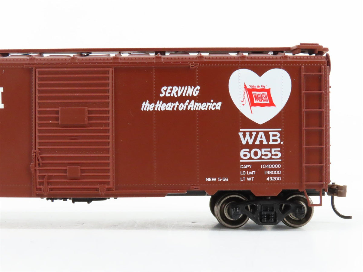 HO Scale Athearn ATH73539 WAB Wabash &quot;Heart&quot; 40&#39; Youngstown Boxcar #6055