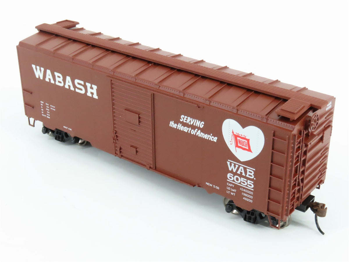 HO Scale Athearn ATH73539 WAB Wabash &quot;Heart&quot; 40&#39; Youngstown Boxcar #6055