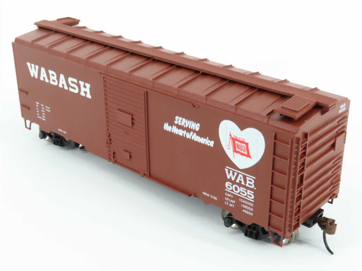 HO Scale Athearn ATH73539 WAB Wabash &quot;Heart&quot; 40&#39; Youngstown Boxcar #6055