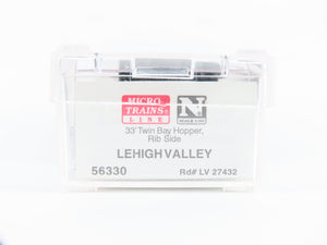 N Scale Micro-Trains MTL 56330 LV Lehigh Valley 2-Bay Open Hopper #27432