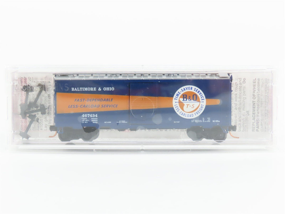 N Micro-Trains MTL 20266 B&amp;O Baltimore &amp; Ohio Time-Saver 40&#39; Box Car #467434