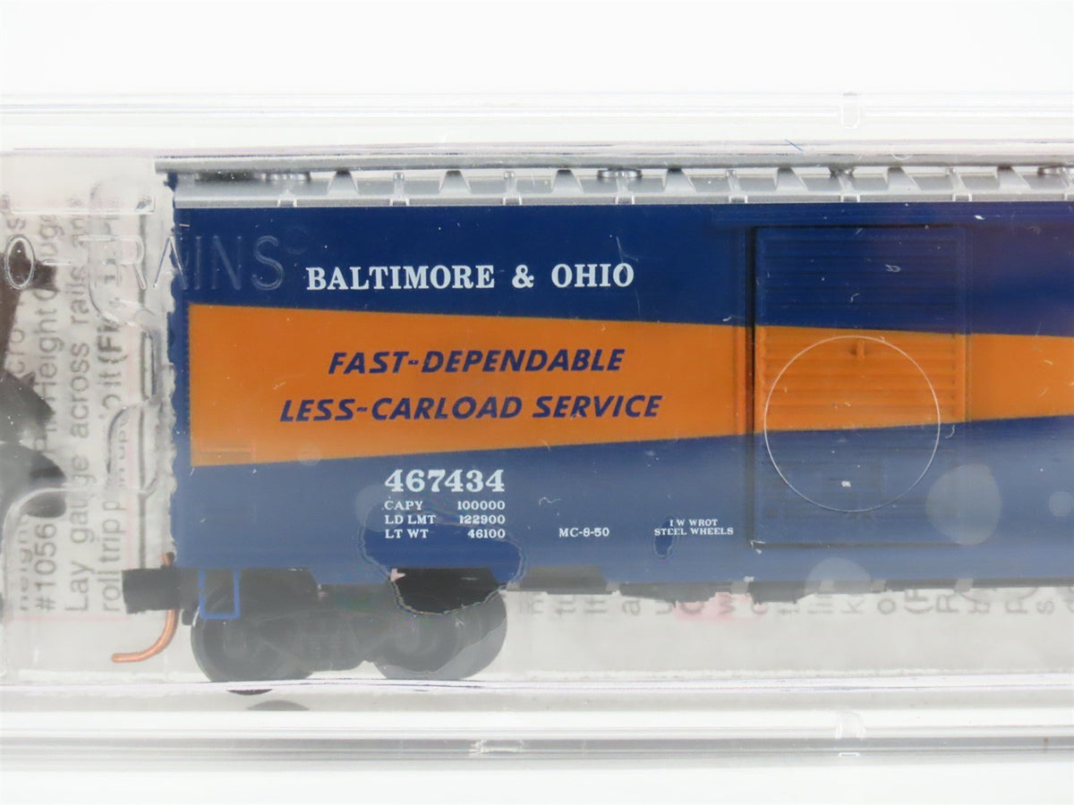 N Micro-Trains MTL 20266 B&amp;O Baltimore &amp; Ohio Time-Saver 40&#39; Box Car #467434