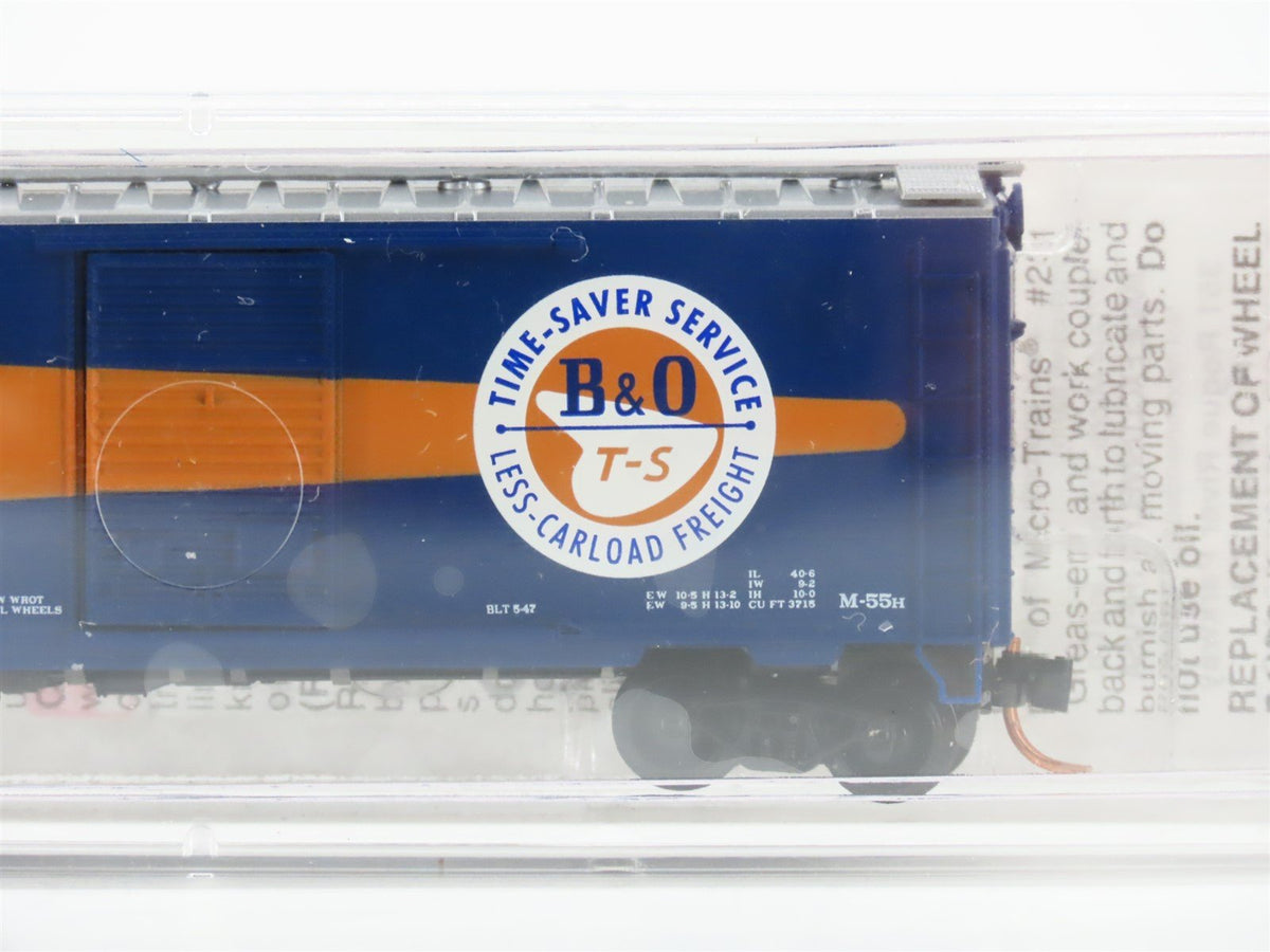 N Micro-Trains MTL 20266 B&amp;O Baltimore &amp; Ohio Time-Saver 40&#39; Box Car #467434