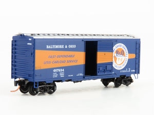 N Micro-Trains MTL 20266 B&O Baltimore & Ohio Time-Saver 40' Box Car #467434