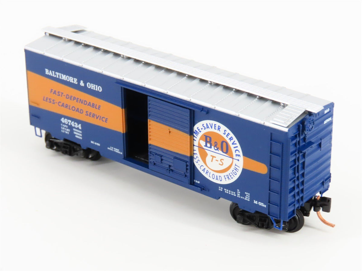 N Micro-Trains MTL 20266 B&amp;O Baltimore &amp; Ohio Time-Saver 40&#39; Box Car #467434