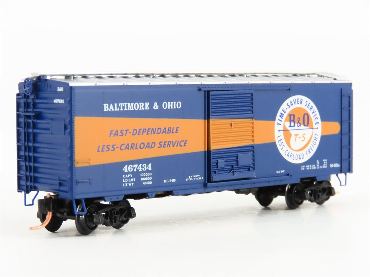 N Micro-Trains MTL 20266 B&amp;O Baltimore &amp; Ohio Time-Saver 40&#39; Box Car #467434