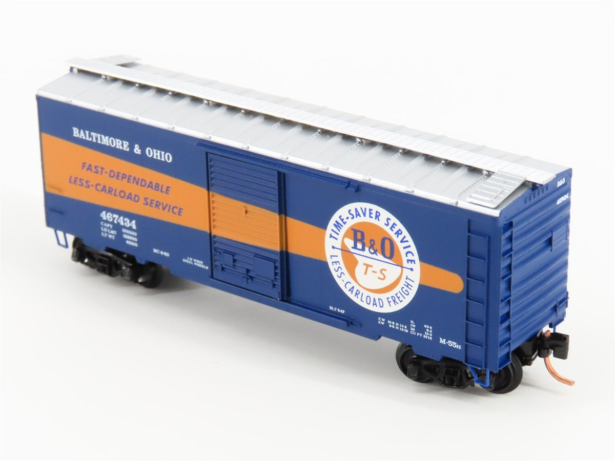 N Micro-Trains MTL 20266 B&amp;O Baltimore &amp; Ohio Time-Saver 40&#39; Box Car #467434