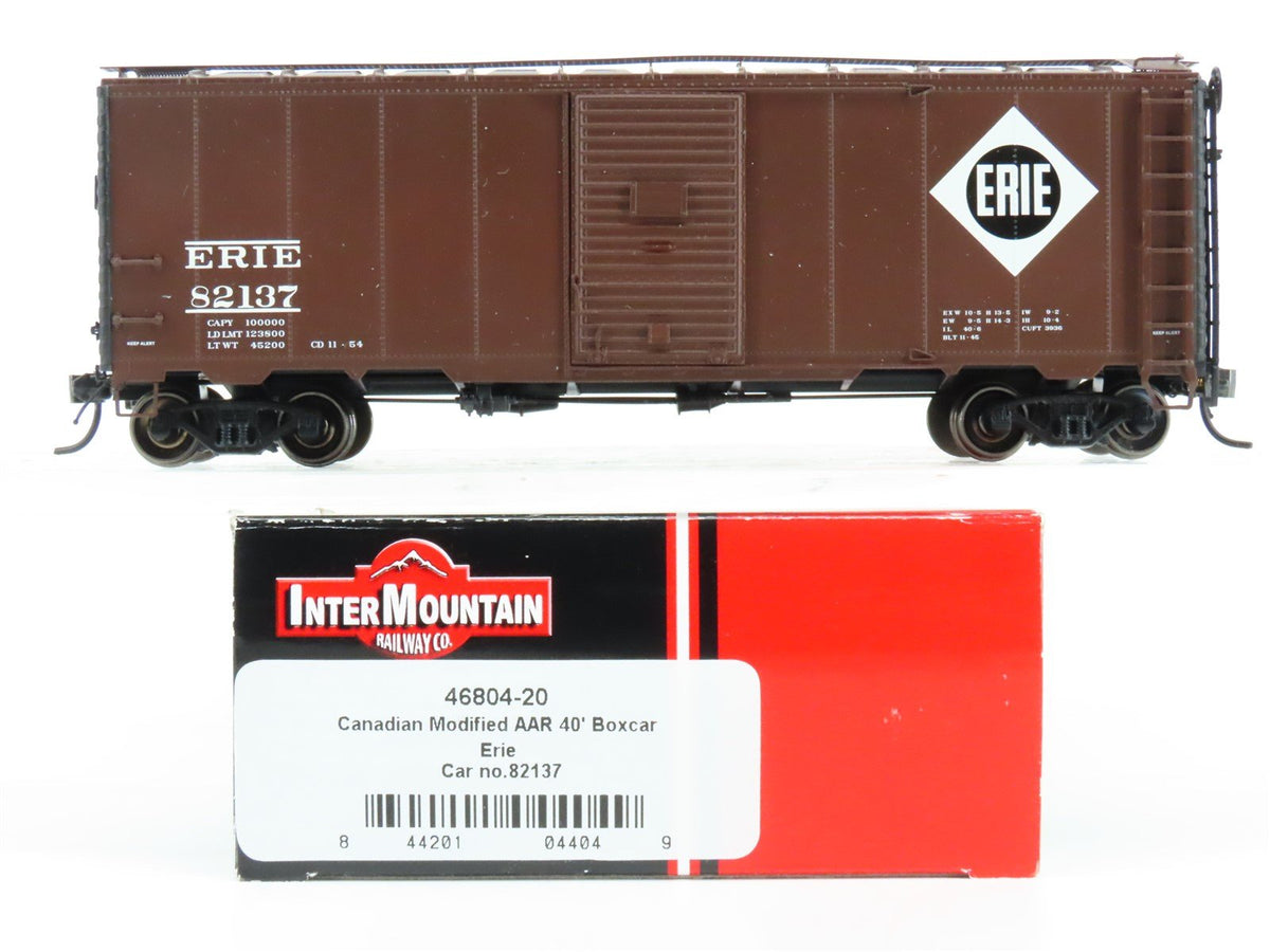 HO Scale Intermountain 46804-20 Erie Railway 40&#39; AAR Boxcar #82137