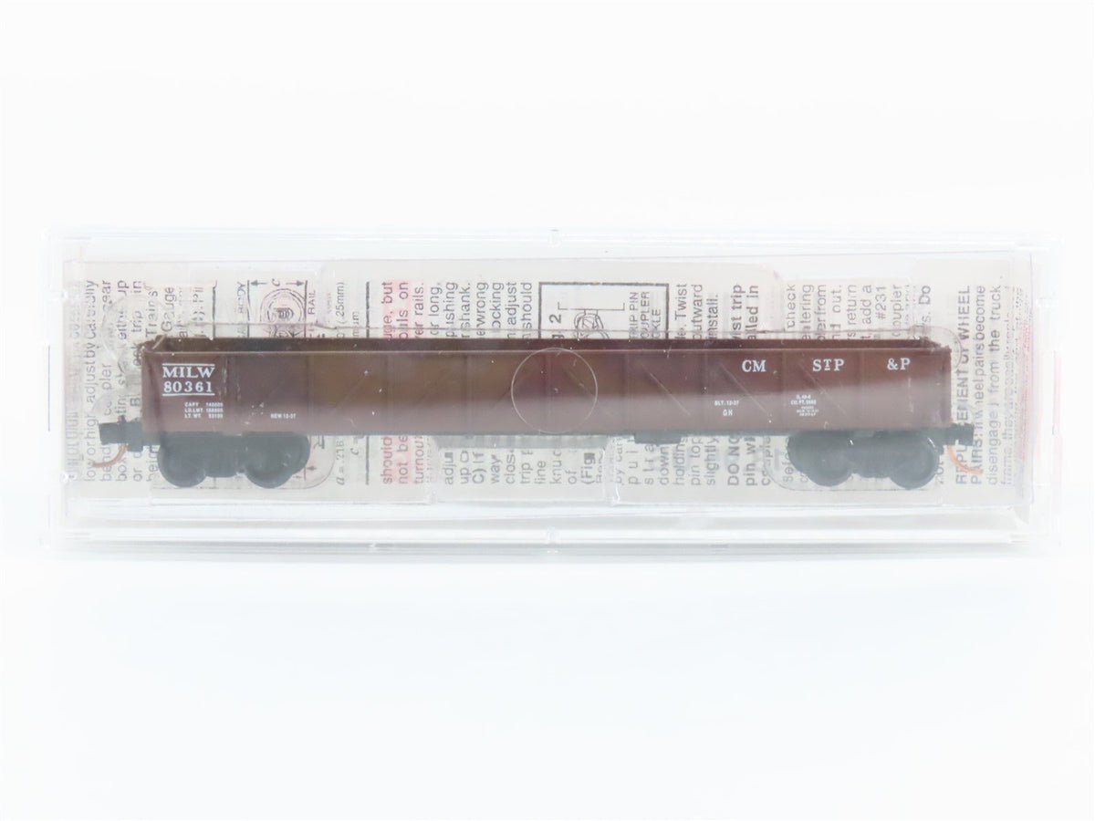 N Scale Micro-Trains MTL 60010 CMSTP&amp;P MILW Milwaukee Road 50&#39; Gondola #80361