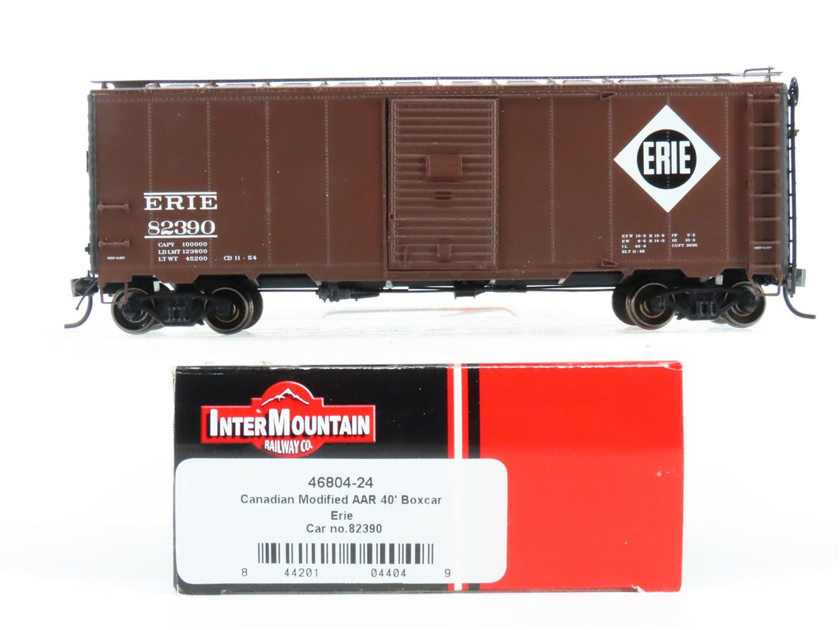 HO Scale Intermountain 46804-24 Erie Railway 40&#39; AAR Boxcar #82390