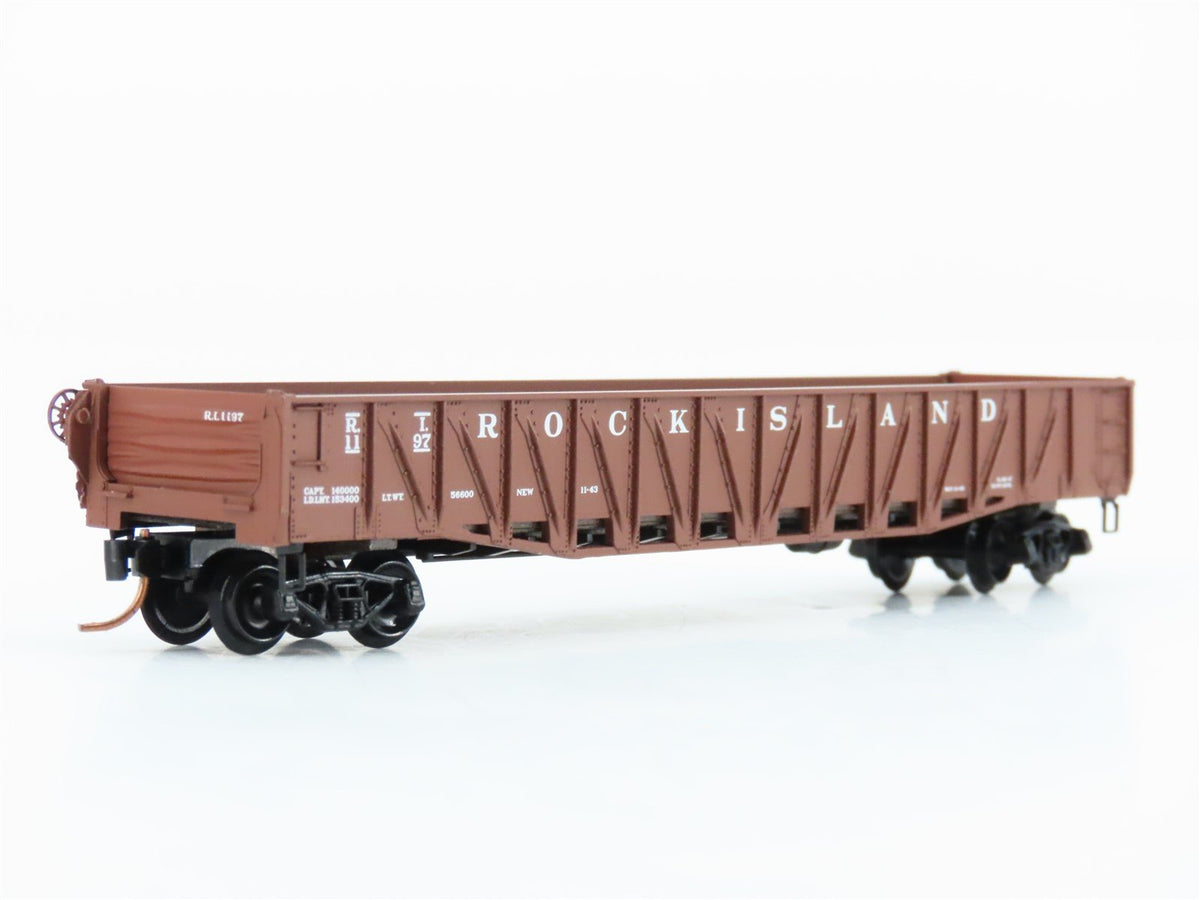 N Scale Micro-Trains MTL 62040 RI Rock Island Railroad 50&#39; Gondola #1197