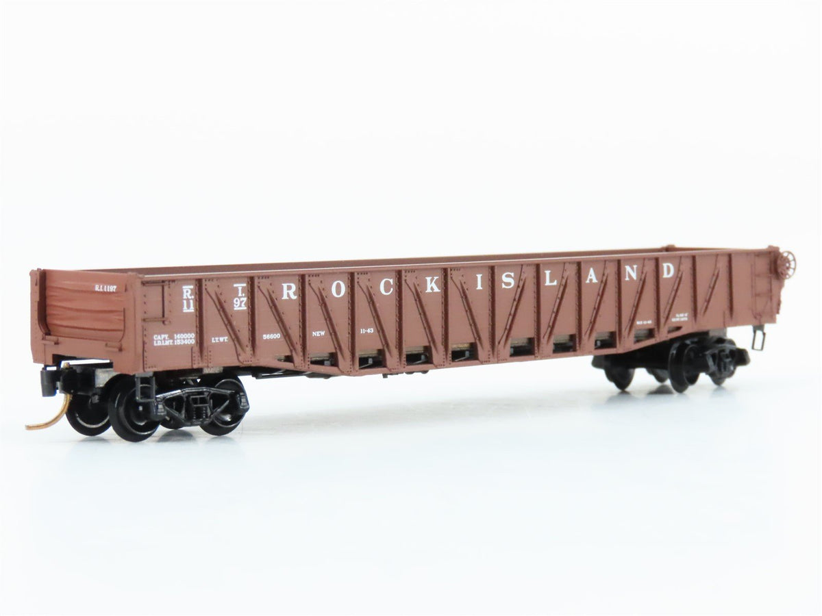 N Scale Micro-Trains MTL 62040 RI Rock Island Railroad 50&#39; Gondola #1197