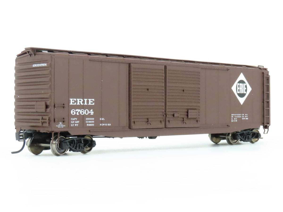 HO Scale Intermountain 45609-16 Erie Railway 50&#39; Double Door Boxcar #67604