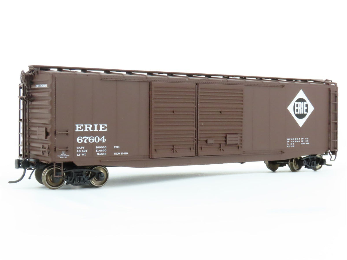 HO Scale Intermountain 45609-16 Erie Railway 50&#39; Double Door Boxcar #67604