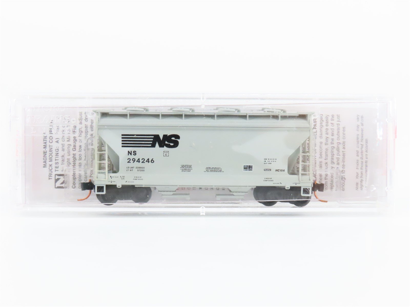 N Micro-Trains MTL 09200240 NS Norfolk Southern 2-Bay Covered Hopper #294246