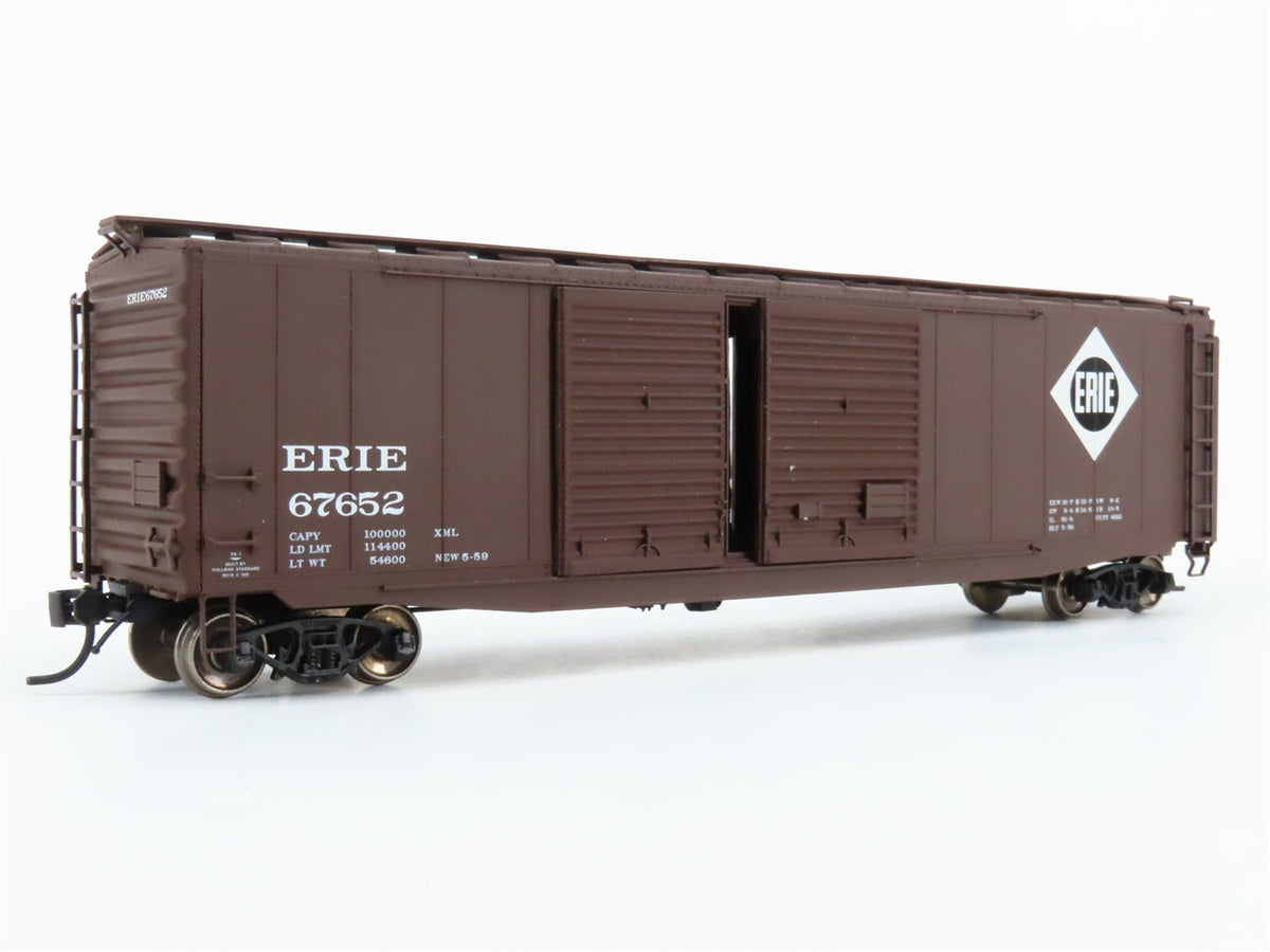 HO Scale Intermountain 45609-18 Erie Railway 50&#39; Double Door Boxcar #67652