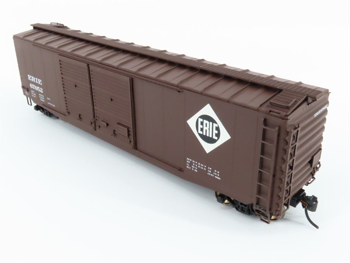 HO Scale Intermountain 45609-18 Erie Railway 50&#39; Double Door Boxcar #67652