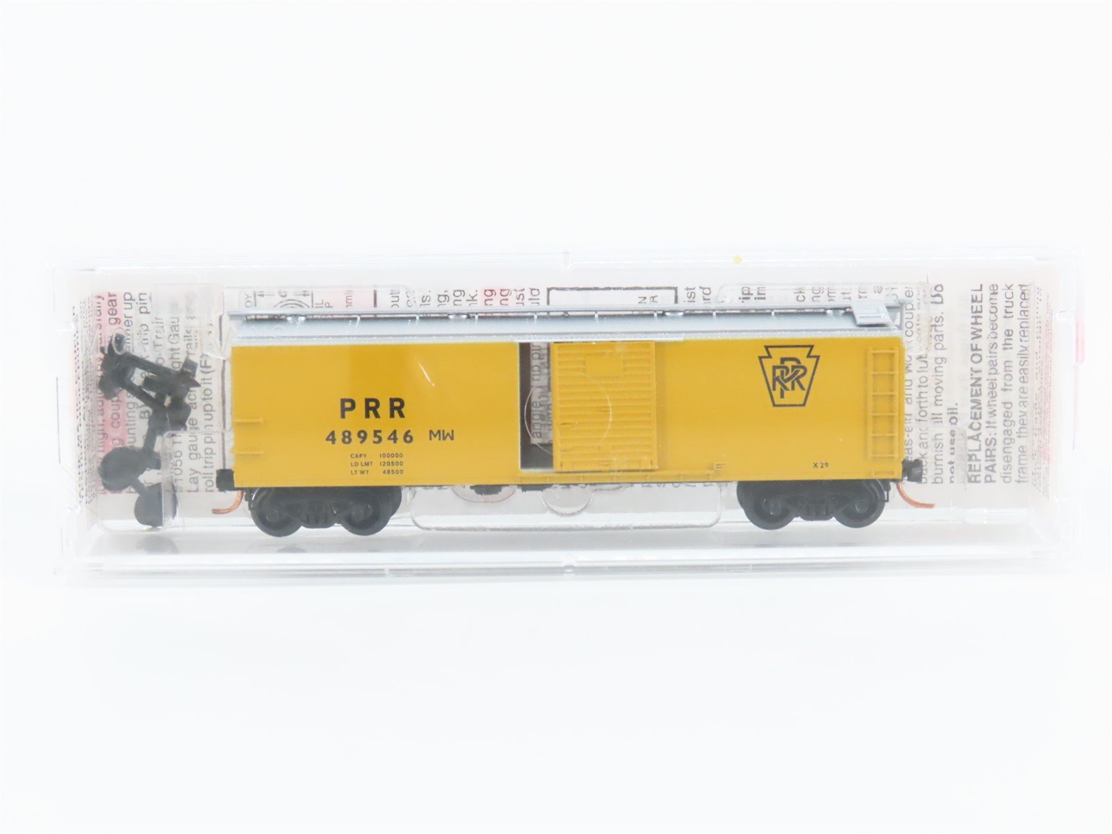 N Scale Micro-Trains MTL 120710 PRR Pennsylvania MW 40' Steel Box Car #489546